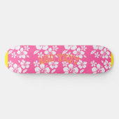 Tropical Pink Beach Flowers Persoonlijk Skateboard (Horizontaal)