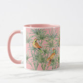 Tropical Pink Birds Bamboo Chinoiserie  Mok (Links)