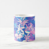 🌺 Tropical Pink & Blue Floral Pattern - Fresh Koffiemok (Center)