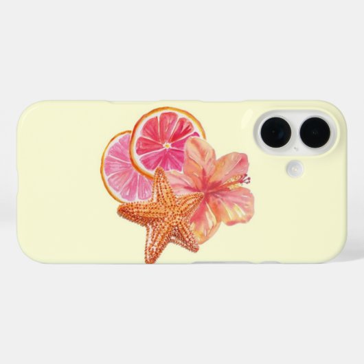 Tropical Pink Citrus Art Case-Mate iPhone Case (Achterkant (horizontaal))