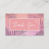 Tropical Pink Exotic Bedankt Bestel Kortingscode Visitekaartje (Voorkant)