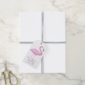 Tropical Pink Flamingo Bedankt Baby shower Cadeaulabel (Met Touw)