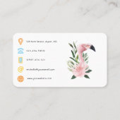 Tropical Pink Flamingo Event Coordinator QR-code Visitekaartje (Achterkant)
