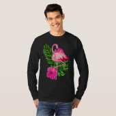 Tropical Pink Flamingo Flamingos Pink Bird T-shirt (Voorkant volledig)