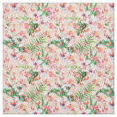 Tropical Pink Flamingos Fabric Stof (Swatch)