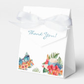 Tropical Pink Floral Beach Vrijgezellenfeest Bedankdoosjes (Voorkant Zijde)