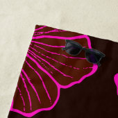 Tropical Pink Flower Beach Towel Strandlaken (In situ)