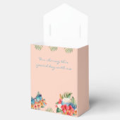 Tropical Pink Flowers Beach Vrijgezellenfeest Bedankdoosjes (Geopend)