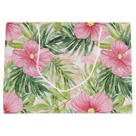 Tropical Pink Flowers Vrijgezellenfeest Groot Cadeauzakje