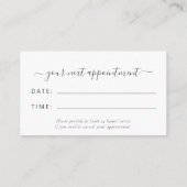 Tropical Pink Gold Blush Foliage Appointment Visitekaartje (Achterkant)