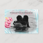 Tropical Pink Gumdrop Flowers Save-the-Date Kaart (Voorkant)