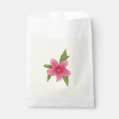 Tropical Pink Hibiscus Birthday Party Favor Bags Bedankzakje (Voorkant)