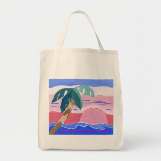 Tropical Pink Sunrise Biologische Boodschappentas Tote Bag