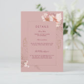 Tropical Pink Tracery Details Kaart (Staand voorkant)