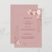 Tropical Pink Tracery Details Kaart (Voorkant / Achterkant)