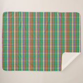 Tropical Plaid FAITT Sherpa Deken (Voorkant (horizontaal))