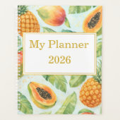 Tropical Planner – Pineapple, Mango & Papaya  (Voorkant)