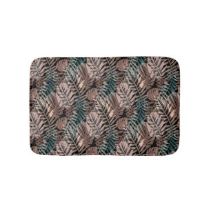 Tropical plants, jungle, tropics , beige ,leaves badmat