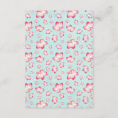 Tropical Plumeria Bruiloft Informatie Kaarten (Achterkant)