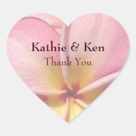 Tropical Plumeria Flower dank u Hart Sticker