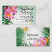 Tropical Plumeria Flower Spa Beach Travel Visitekaartje (Voorkant / Achterkant)