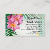 Tropical Plumeria Flower Spa Beach Travel Visitekaartje (Voorkant)