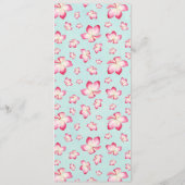 Tropical Plumeria Flower Waterverf menu's (Achterkant)