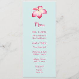 Tropical Plumeria Flower Waterverf menu's