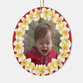 Tropical Plumeria Lei Photo Ornament (Links)