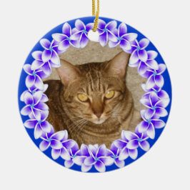 Tropical Plumeria Lei Photo Ornament