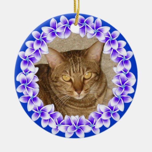 Tropical Plumeria Lei Photo Ornament (Voorkant)