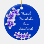 Tropical Plumeria Lei Photo Ornament (Achterkant)