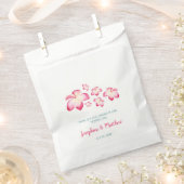 Tropical Plumeria Roze Waterverf Bruiloft Bedankzakje (Geknipt)