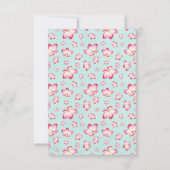 Tropical Plumeria Wedding Reply Kaarten RSVP Kaartje (Achterkant)