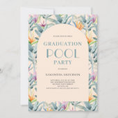 Tropical Pool Party Afstuderen Kaart (Voorkant)