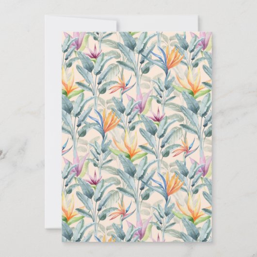 Tropical Pool Party Afstuderen Kaart (Achterkant)