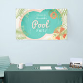 Tropical Pool Party Baby shower of Verjaardag Spandoek (Beurs)