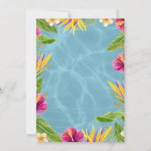 Tropical Pool Party Verjaardag uitnodiging (Achterkant)