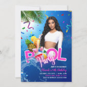 Tropical Pool Party Verjaardag Uitnodiging Flyer (Voorkant)