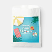 Tropical Pool Party Zomer Baby shower Bedankzakje (Voorkant)
