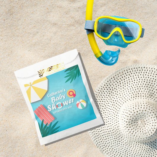 Tropical Pool Party Zomer Baby shower Bedankzakje