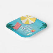 Tropical Pool Party Zomer Baby shower Papieren Bordje (Gebogen)