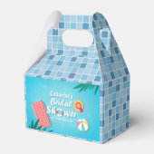 Tropical Pool Party Zomer Vrijgezellenfeest Bedankdoosjes (Voorkant Zijde)