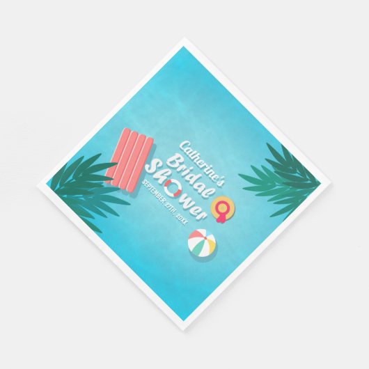 Tropical Pool Party Zomer Vrijgezellenfeest Servet (Hoek)