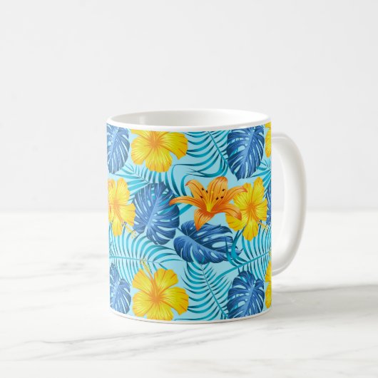 Tropical Print Coffee Mok (Voorkant rechts)