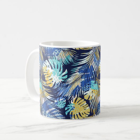 Tropical Print Coffee Mok (Voorkant links)