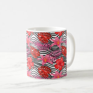 Tropical Print Coffee Mok