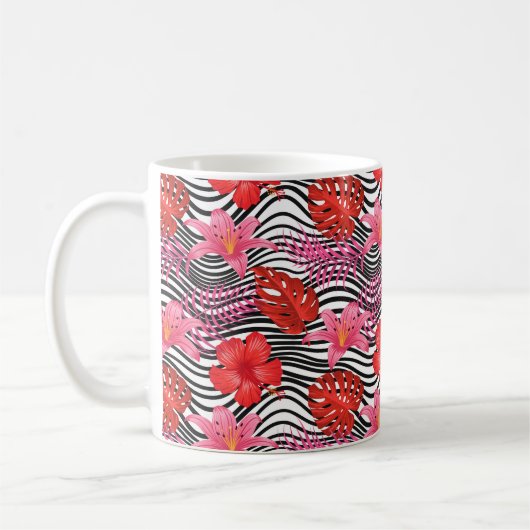 Tropical Print Coffee Mok (Links)