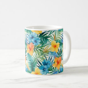 Tropical Print Coffee Mok