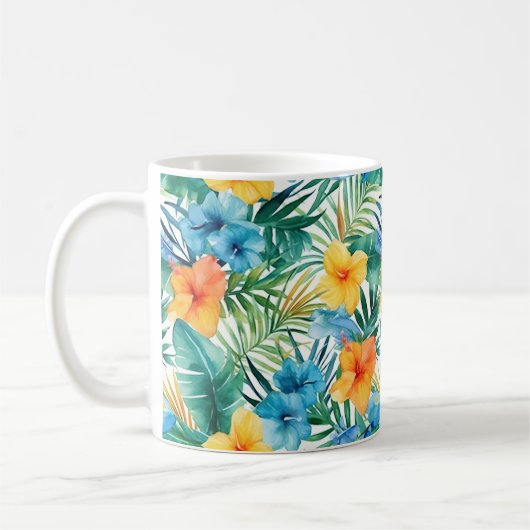 Tropical Print Coffee Mok (Links)
